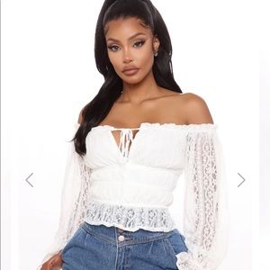 Lace Off Shoulder Top